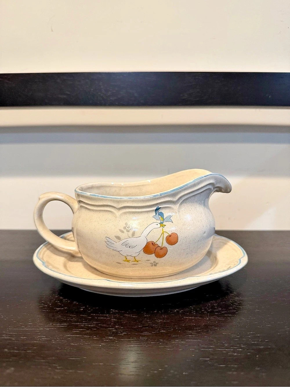 Vintage Marmalade Geese Gravy Boat and Saucer Discontinued